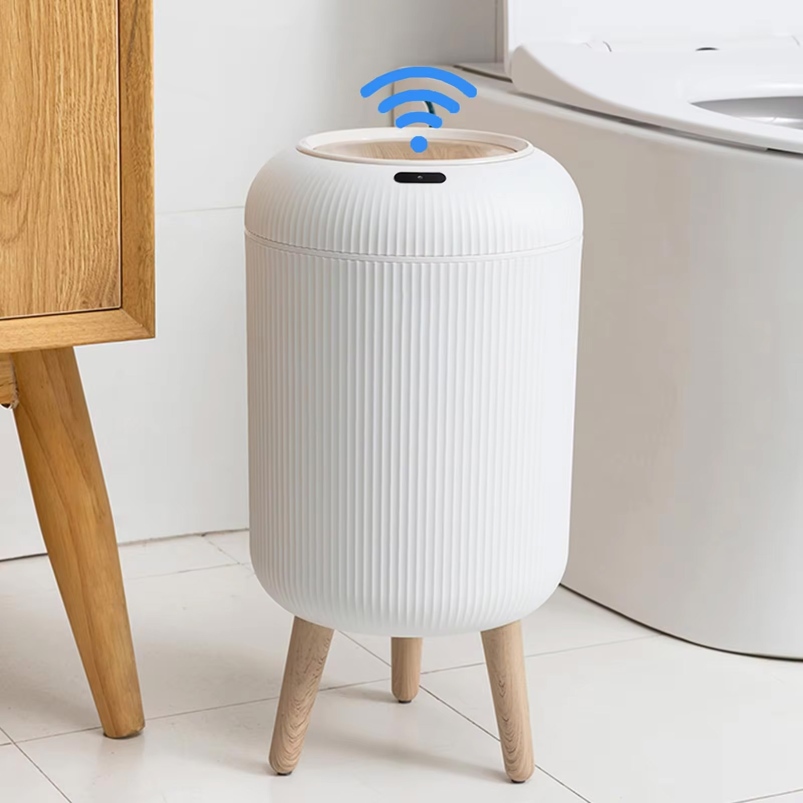 Compost Bin Countertop - Cubo de basura automático con tapa,