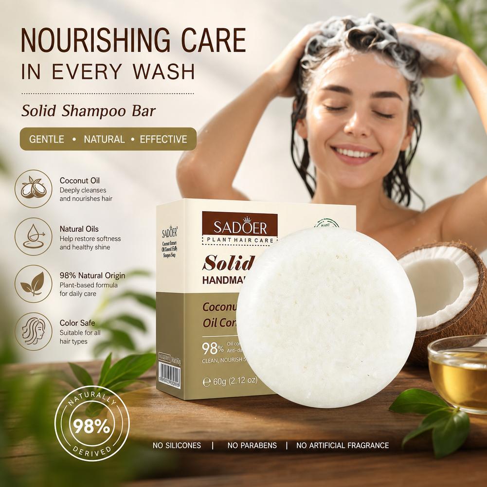 Barra de Champú Natural de Coc - Bar Soap Shampoo Solid reseña y precio