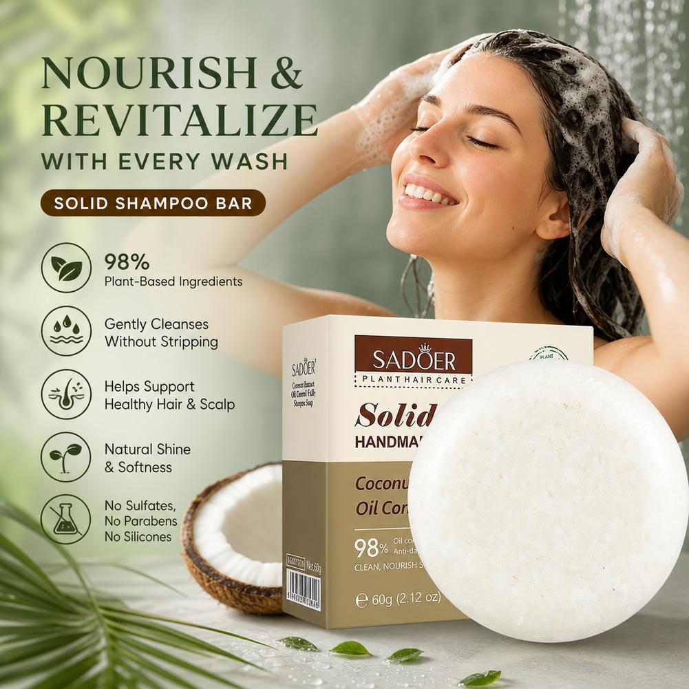 Barra de Champú Natural de Coc - Bar Soap Shampoo Solid reseña y precio